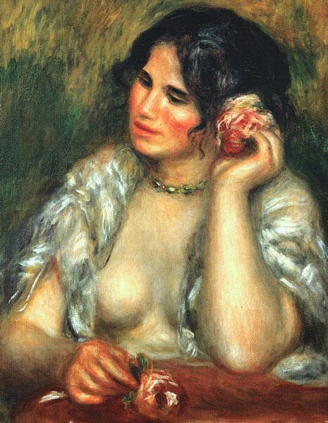 Pierre Renoir Gabrielle with a Rose Sweden oil painting art